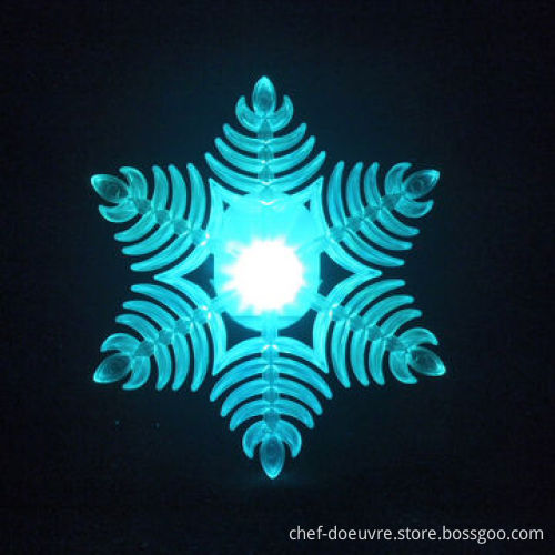 Christmas Suction Cup Snowflake, #1 with Color Changing LED